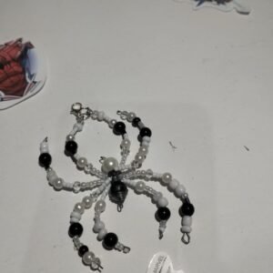Spider Beaded Bag Charm